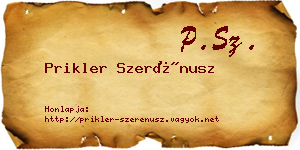 Prikler Szerénusz névjegykártya